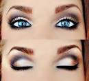 Blue eyes smokey eye