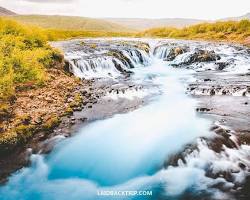 Hình ảnh về Hiking near Brúarárfoss waterfall Iceland