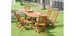 Table de jardin couverts en eucalyptus FSC - Joana - Tables de