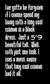 The Hollies - Long Cool Woman (In A Black Dress) song lyrics ... via Relatably.com