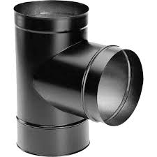 Dura Vent 8" Single Wall Black T Stove Pipe: 8DBK-T