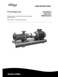 FLOWSERVE - FP Centrifugal Pump PDF | PDF | Pump | Noise