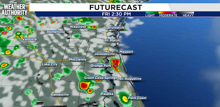 Extreme heat warnings and heat advisories blanket Northeast Florida and Southeast Georgia as feels-like temps hit 107-113; severe thunderstorm warning in effect for Duval and St. Johns
