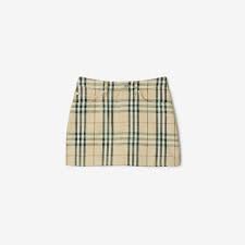 Burberry Check Denim Mini Skirt | REVERSIBLE