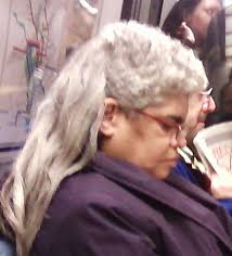 The Metro mullet lady. Now, let&#39;s crop the photo a little bit so that the long part is out of frame: - mullet-lady