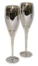 Images for silver champagne flutes