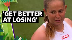Wimbledon 2026: Jelena Ostapenko and Laura Siegemund on court argument