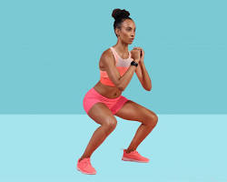 someone doing squats