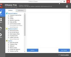 CCleaner software interface