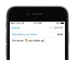 Image of person paying for a friend's coffee on Venmo