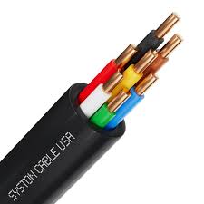 Syston Cable Technology 250 ft. 18 / 7 Balck Solid Copper ...