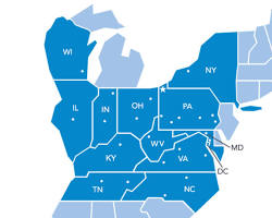 Image of Erie Insurance service area