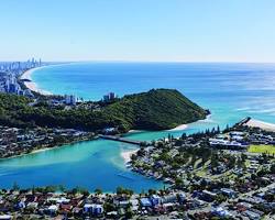 Image of Tallebudgera Creek Tourist Park aerial view Gold Coast