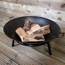 Black Samuel Alexander 60cm Cast Iron Log Burner Fire Pit ...