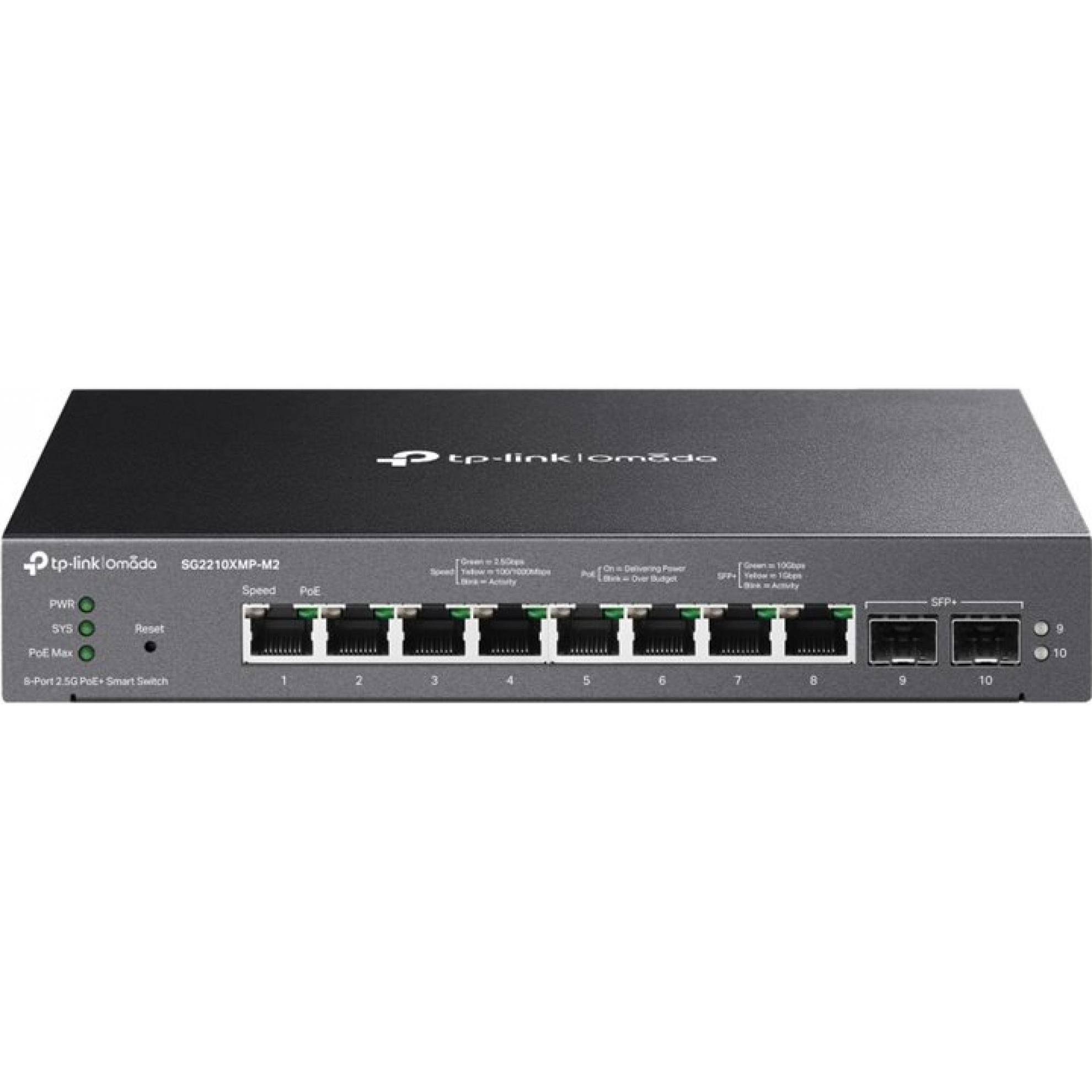 SG2210XMP-M2 TP-Link Omada 8-Port 2.5GBASE-T and 2-Port 10GE SFP+ Smart Switch with 8-Port PoE+
