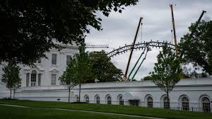 U.F.C. Fight Venue Takes Shape on the White House Lawn