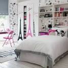 Deco chambre ado fille gris theme paris