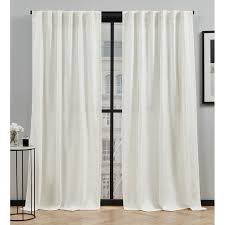 Elle Decor Room Darkening Back Tab Rod Pocket Curtain Panel Pair Grey & Reviews | Wayfair