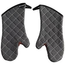 San Jamar 15" Bestguard Gray Oven Mitts with WebGuard™ Plus ...