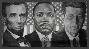 Abraham, Martin and John. 109&quot;x212&quot; (9&#39;x17&#39;) drawing using graphite pencils and white chalk on ... - 7132220zoomed