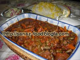 نتیجه تصویری برای خورش قیمه خلال و زرشک