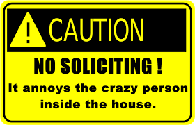 Image result for no soliciting