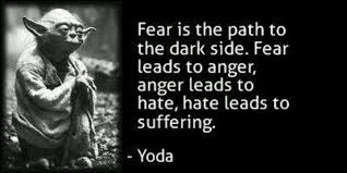 Yoda quote from Star Wars Episode I :: The Phantom Menace ~ Fear ... via Relatably.com