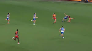 Last-second free kick completes North Melbourne’s comeback win from 43 points down against Gold Coast