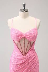 Stylish Sparkly Unique Pink Tight Sequin Corset Homecoming Dress with – ROYCEBRIDAL OFFICIAL STORE - Product from roycebridal official store