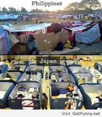 Evacuation center Philippines vs Japan - Funny Pictures, - image ... via Relatably.com