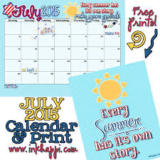 July 2015 Calendar is ready for your summer story! - inkhappi via Relatably.com