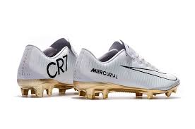 ronaldo new cleats white and gold