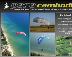 Skydiving over the coast of Sihanoukville, Cambodia