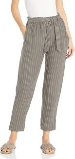 M Made in Italy Women's Linen Striped Pants - Product from Amazon.com