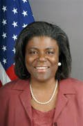 Ambassador to Liberia Linda Thomas-Greenfield Linda Thomas-Greenfield was sworn in on July 18, 2008 as the next ambassador to Liberia by ... - 010606_thomas-greenfield_140