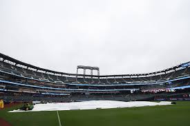 Marlins at Mets game delayed due to rain Thursday 7/30/26