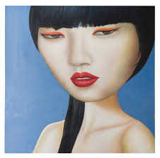 <b>Mei Ling</b>, Fang Hui oder Lang Lu? Asiatische Schönheiten mit Öl auf Leinwand. - 32484b
