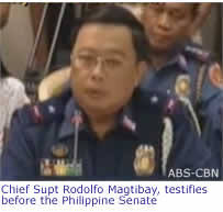 ... a disgruntled ex-cop, boarded that ill-fated bus filled with Hong Kong tourists, Chief Supt Rodolfo Magtibay, testifies before the Philippine Senate - 19c