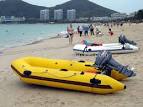 Inflatable boat with outboard motor