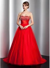 Résultat de recherche d'images pour "robe de bal rouge"