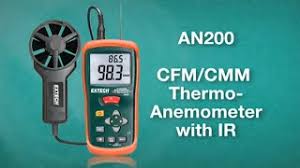 EXTECH ANEMOMETER CFM/CMM W/ IR THERMOMETER - Safety Express