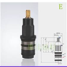 Bath Shower Thermostatic Cartridge & Handle for Mixing Valve ...