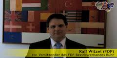 Ralf Witzel, stv. Vorsitzender der FDP Ruhrgebiet, im Video ...