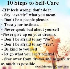 10 Step to Self Care | Informative Quotes | We Heart It via Relatably.com