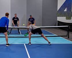 Image of Smash Park West Des Moines pickleball courts and patio