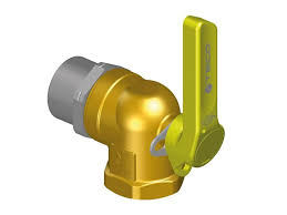 G5 90° valve for dual-pipe gas meters with padlockable lever ...
