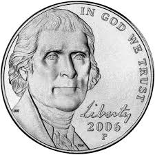 Presidents on US Coins: Penny, Nickel, Dime, Quarter, Half Dollar, Dollar - nickel-coin-head
