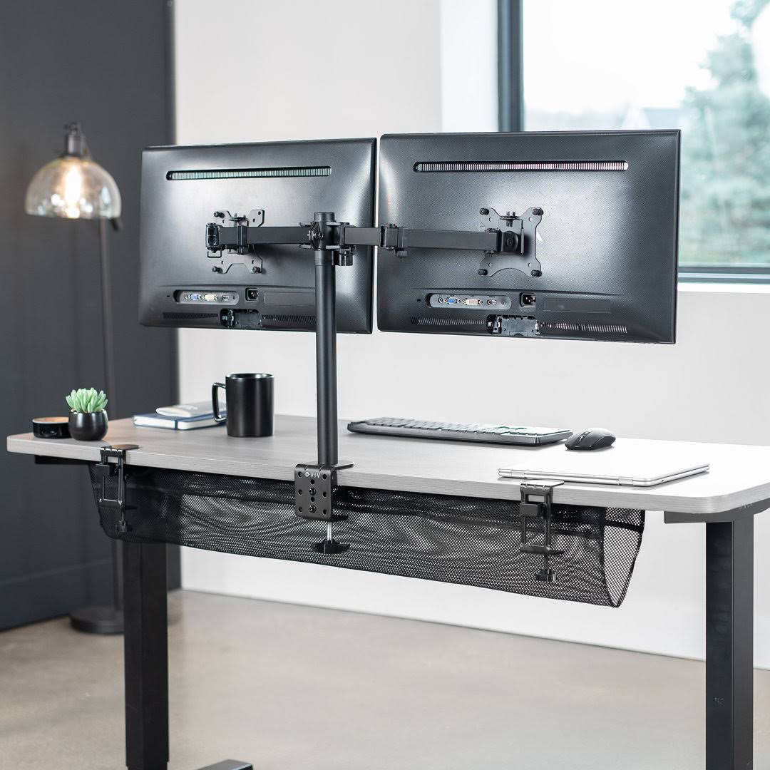 VIVO Black 44" Clamp-on Under Desk Cable Net