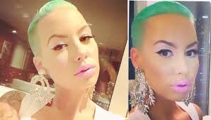 Amber Rose Rocks New Green Hair Do! By Ashley Williams | November 25, 2013 0 Comments - Amber-Rose-Green-Hair-