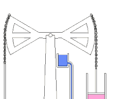 Image of Thomas Newcomen's atmospheric engine